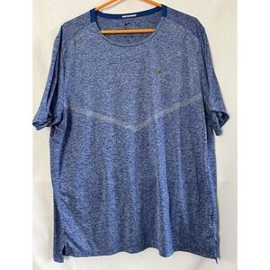 Nike Rise 365 Running Shirt Mens XL Blue Stretch Lightweight Dri-Fit Training